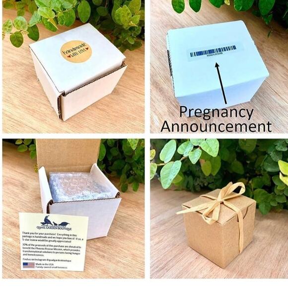 Pregnancy Announcement, Surprise! Quail Egg, unique baby announcement NIB Gift - Picture 3 of 8